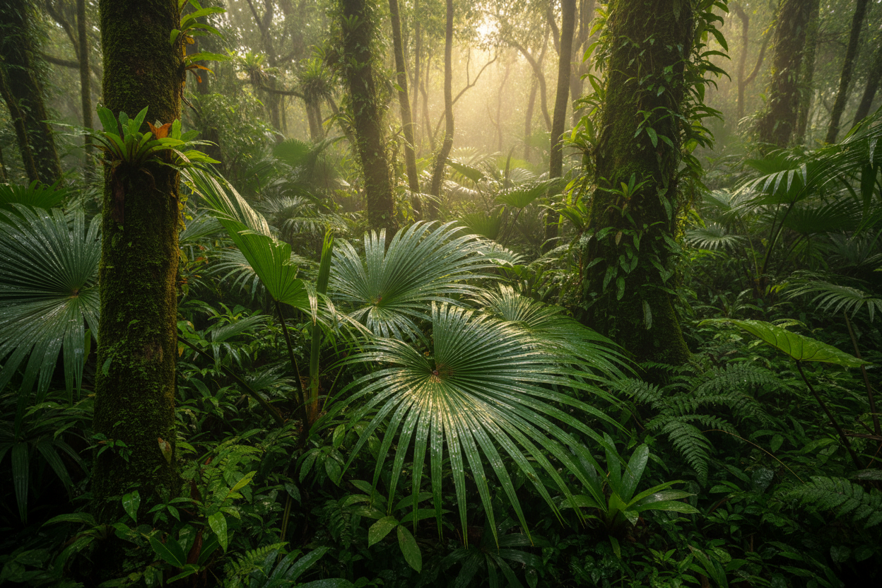 tropical forest close up